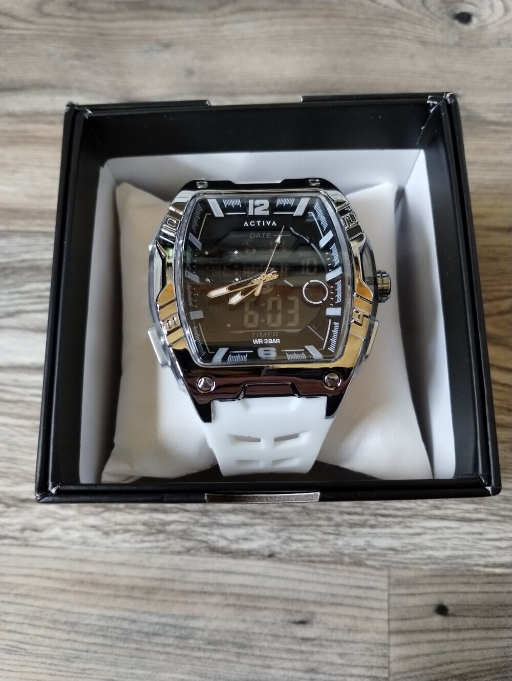 Activa Zalix X Invicta Digital Men's Watch 46mm White (ACW8130-001)
